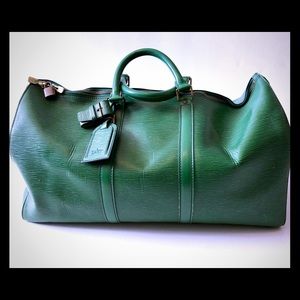 Louis Vuitton Green Epi 50 Keepall Duffle Bag